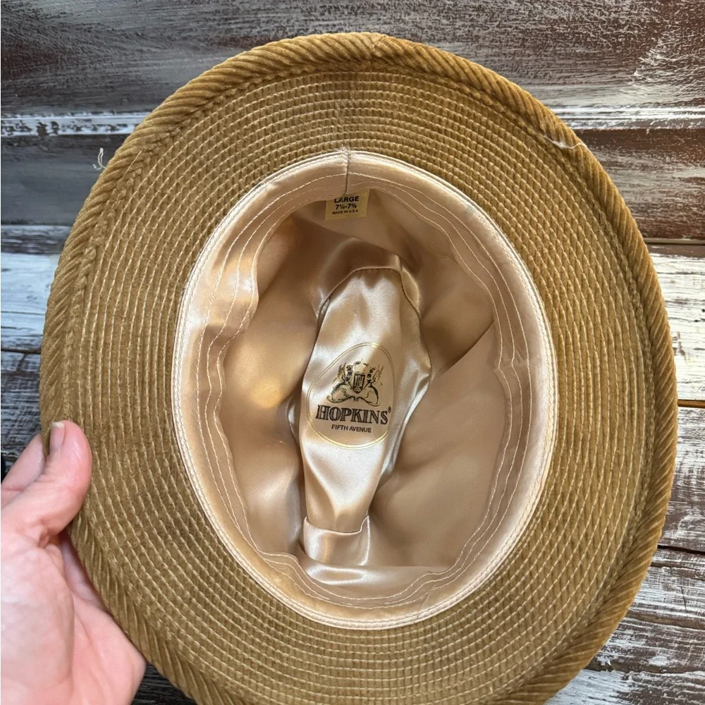 Hopkins Fifth Avenue Brown Corduroy Fedora Hat